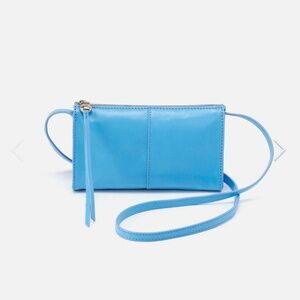 HOBO Jewel Small Crossbody Leather Bag Tranquil Blue